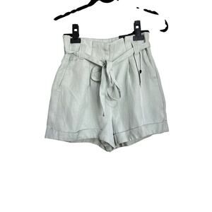 Express Paperbag Shortie Womens Size 4 Pale Green Super High Rise Tie Waist NWT